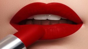Crimson Red Lipstick
